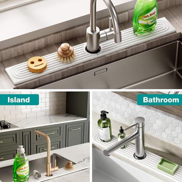 Stone Faucet Mat for Kitchen Sink, Diatomite Sink Protectors - Prevent Moisture - Picture 8 of 8